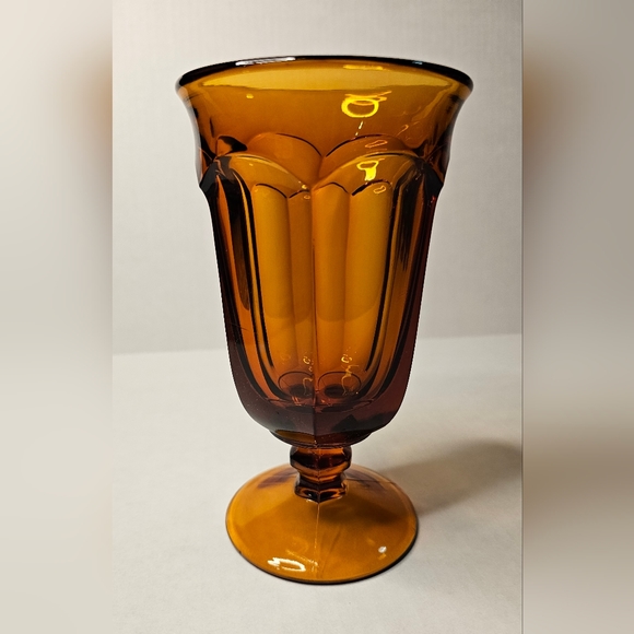 [#2] (2) Tea Glasses - Imperial Glass Ohio: Old Williamsburg Amber - Picture 9 of 13